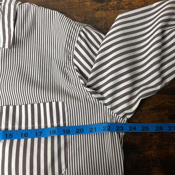 Lot of 2 Women's A New Day XL Button Up Shirt Striped Beach Coastal Lightweight - Picture 12 of 16